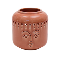 Lantern ceramic, rose face